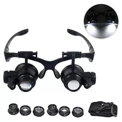 10X 15X 20X 25X Double Eye Glasses Loupe Head Wearing Magnifying Glasses Headset • $11.99