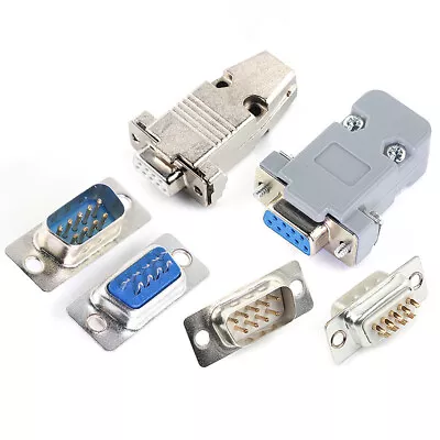 D-SUB 9Pin Socket DB9 Solder Type Connector Female/Male Plug Metal/Plastic Shell • $1.50