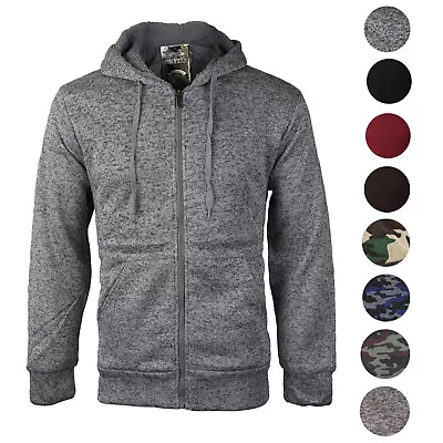 Men's Premium Athletic Soft Sherpa Lined Fleece Zip Up Hoodie Sweater Jacket • $36.74