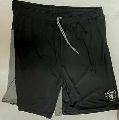 Las Vegas Raiders Team Nfl Mens 2 Tone Performance Shorts Dri Fit Workout New  • $24.99