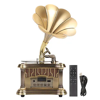 Mini Retro Gramophone Phonograph For Radio Support For 4.2 Player For Aux • $252.02