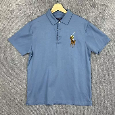 Polo Ralph Lauren Shirt Mens Small Light Blue Big Flesh Pony Slim Short Sleeve • $19.95