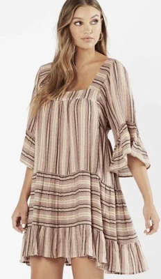 $35 • Buy Tigerlily Size 10 Tami Multi Stripe Mini Dress