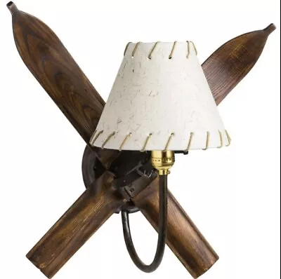 All Resort Furnishing Brand Wood Ski Wall Sconce New • $60