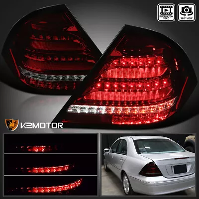 Red/Smoke Fits 2001-2004 Mercedes Benz W203 C200 C320 Tail Lights LED Sequential • $184.25