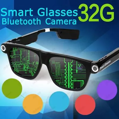 Smart Glasses Bluetooth Camera HD Video Recording Sports Outdoor Driving Eyewear • $211.55