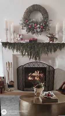 Martha Stewart REAL TOUCH MANTEL GARLAND Balsam Fern Artificial NEW Box Cascades • $159.95