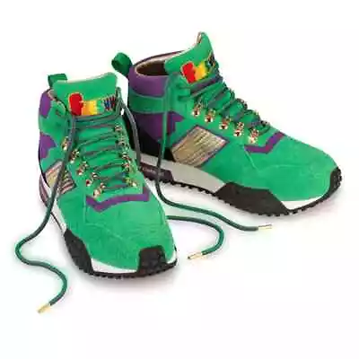 FRESHY DOPE DAWGS Creature Green Rainbow Unicorn Hiking Hi Top Shoes Sz 8.5 • $100