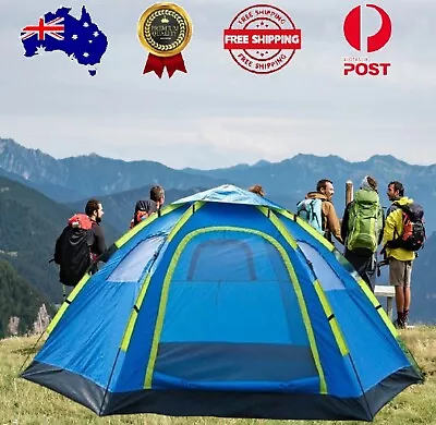 NEW 6 Person Instant Pop Up Camping Lightweight Tent For Hiking Camping Fishing • $94.99