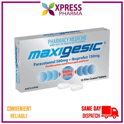 $18.73 • Buy Maxigesic Paracetamol & Ibuprofen - 12 Tablets