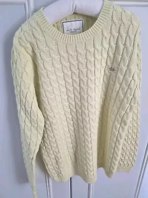 Marie Chantal Unisex Cableknit Cotton Yellow Jumper- 10 Years  • £19