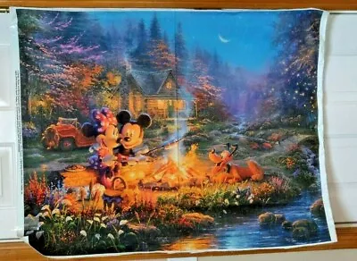 Disney Mickey & Minnie Sweetheart Campfire Digital Print Panel  Btp • $18.99