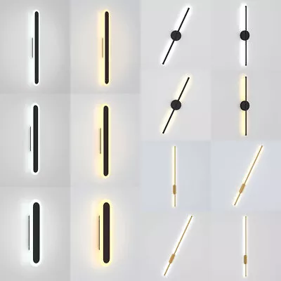 Modern Long Strip Wall Light LED Wall Light Sconce Lamp Bedroom Hallway Lighting • £24.95