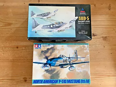 Dauntless SBD  & Tamyia North American P51D Mustang 1/48 Kits Part Built • £20