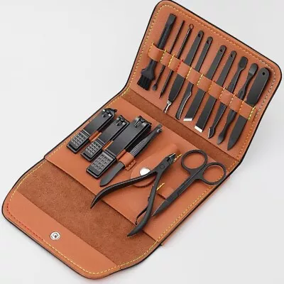 Manicure Set Professional Nail Clippers Pedicure Kit 16 Pcs Stainless Steel • $10.89