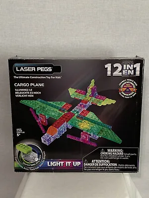 NEW Laser Pegs 12-in-1 | Cargo Jet Plane | Light Up BRICK SET |New In Box • $27.73