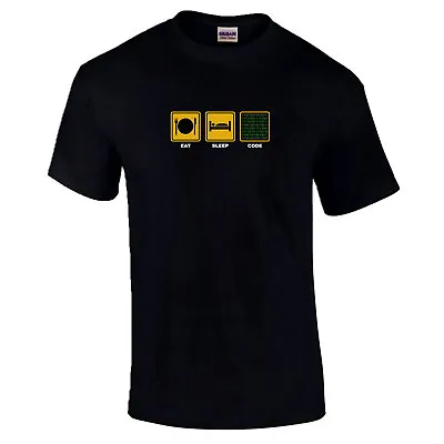 Eat Sleep CODE IT Geek Nerd Programmer Premium Hacker PC Gift T-Shirt S-5XL • £9.95