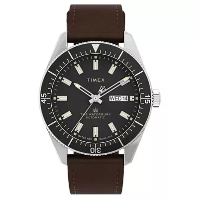 Timex Waterbury Dive Automatic 40mm Stainless Steel Case Leather Watch TW2V24800 • $449