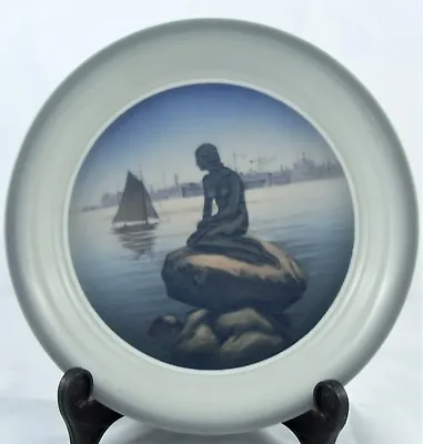 ROYAL COPENHAGEN Denmark LANGELINIE Mermaid On Rock 8.5  BOWL #3643 (B13) • $25