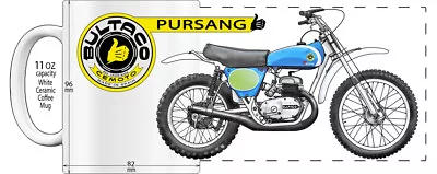 Bultaco Pursang Motorcycle  High Detailed  Image Coffee Mug • $25