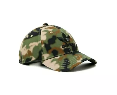 ADIDAS Allover Camo Print RETRO ClassicTrefoil Unisex Cap ONE SIZE FIT WOMAN • £24.99