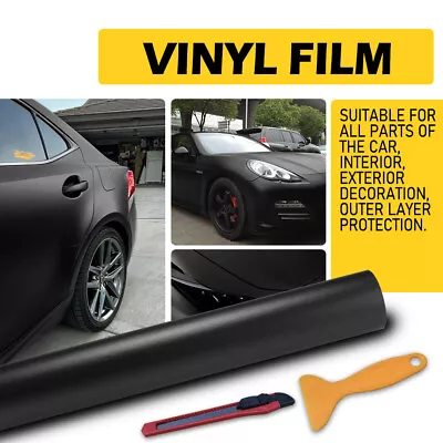 3M 2080 Matte Black Vinyl Vehicle Car Wrap Decal Film Sheet Roll | G12 • $11.39