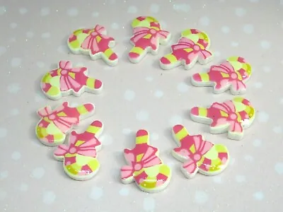 £2.99 • Buy Candy Cane Resin FlatBack Cabochon 10 Christmas Embellishment Decoden Craft Card