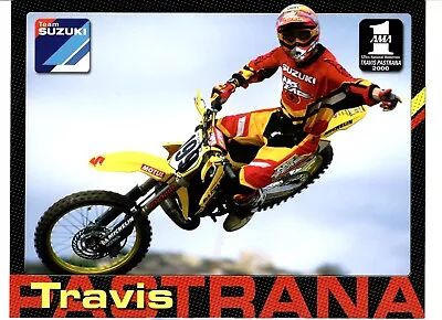 Vintage Poster Card 2001 Travis Pastrana Suzuki RM250 Motocross Supercross AMA • $7.95