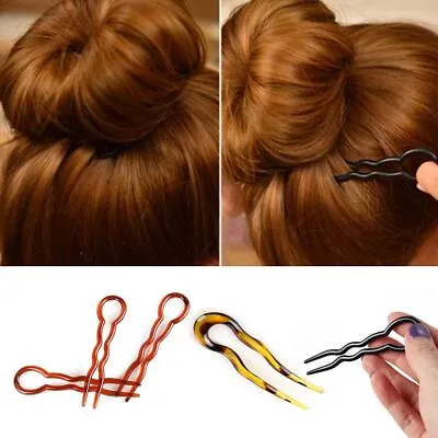 Tools Hair Fork Hair Accessories Hair Stick U Shape Hair Clip Hairpin  Plastic • £3.32