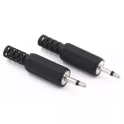 Small 2.5mm Mono  DC Audio Jack Plug  Connectors Pack Of 2 Plugs • £2.96