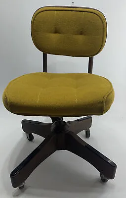 Vintage Swivel Adjustable Office Chair FAULTLESS DOERNER - Golden Rod Yellow • $214.92