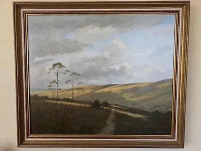 Edward Hersey Rural English Landscape Hills Moors Sheep Original Oil Painting • £950