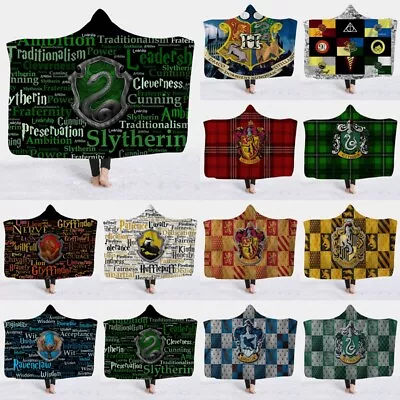 Harry Potter Fleece Hooded Blanket Soft Warm Cloak Blanket Kids Adult Blanket • $32.49