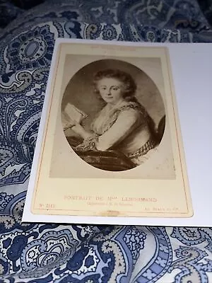 Antique Cabinet Card Portrait: Mademoiselle Lenormand / Madam Vigée Le Brun • $36.85