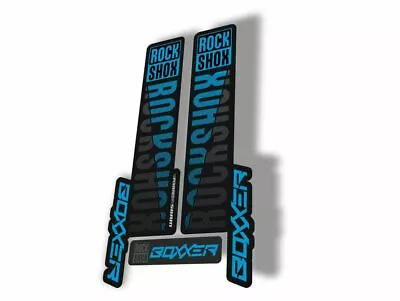Rock Shox BOXXER 2019 Mountain Bike Cycling Decal Kit Sticker Adhesiv Blue Gray • $19.99