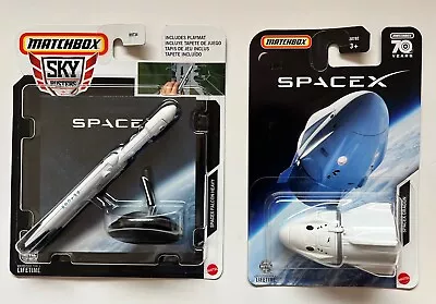 Matchbox Sky Busters SpaceX Falcon Heavy & SpaceX Dragon Set Of 2 New 2024 • $31.95