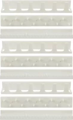 Kurtzy White Necklace Jewellery Holder With Wall Mounted Hooks & Pegs (9 Pack) • £9.49