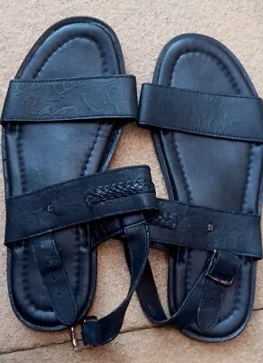 Black Leather Sandal Men • £0.99