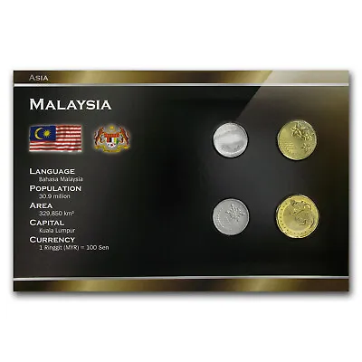 Malaysia 5 Sen- 50 Sen 4-Coin Set BU • $11.75