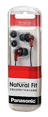 £14.96 • Buy Panasonic Japan Inner Ear Phone Earphone HeadPhone RP-HJE150-R Red