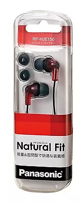 Panasonic Japan Inner Ear Phone Earphone HeadPhone RP-HJE150-R Red • £14.12