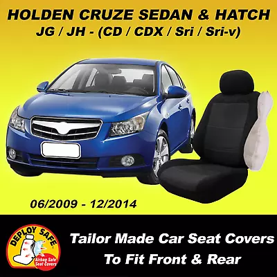 Car Seat Covers HOLDEN CRUZE CD CDX SRi SRi-V Sedan Or Hatch Black 2009-2014 • $151