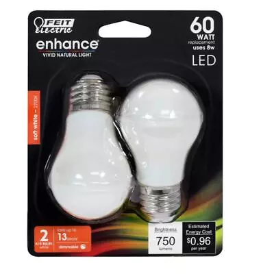 Feit Electric BPA1560W927CFL2 120V 8W 2700K 750 Lumens Dimmable LED Light Bulb • $13.95