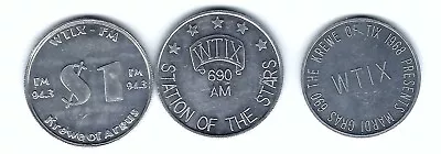 Vintage Wtix Stars Radio Station New Orleans Mardi Gras Doubloon Coins Tokens • $10.19