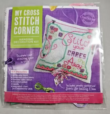 My Cross Stitch Corner  Stitch Your Cares Away  Mini Pillow Cross Stitch Kit  • $4.99