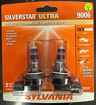 2 NEW SEALED Sylvania SilverStar Ultra 9006 12.8V 55W Whiter Light *LOW PRICED* • $28.95