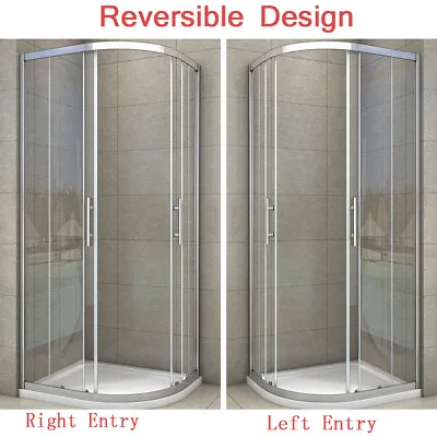 Offset Quadrant Shower Enclosure Sliding Door Corner Entry Cubicle TemperedGlass • £130.68