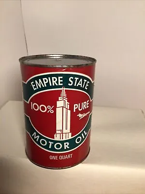 $40 • Buy Vintage Original Empire State Motor Oil - Unopened One Quart Can Nos