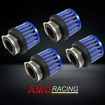 4pcs Non-Woven Fabric Mini Mushroom Head Air Intake Air Filter 25mm/1inch Blue • $18.98