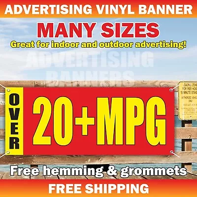 OVER 20+MPG Advertising Banner Vinyl Mesh Sign Flag • $219.95